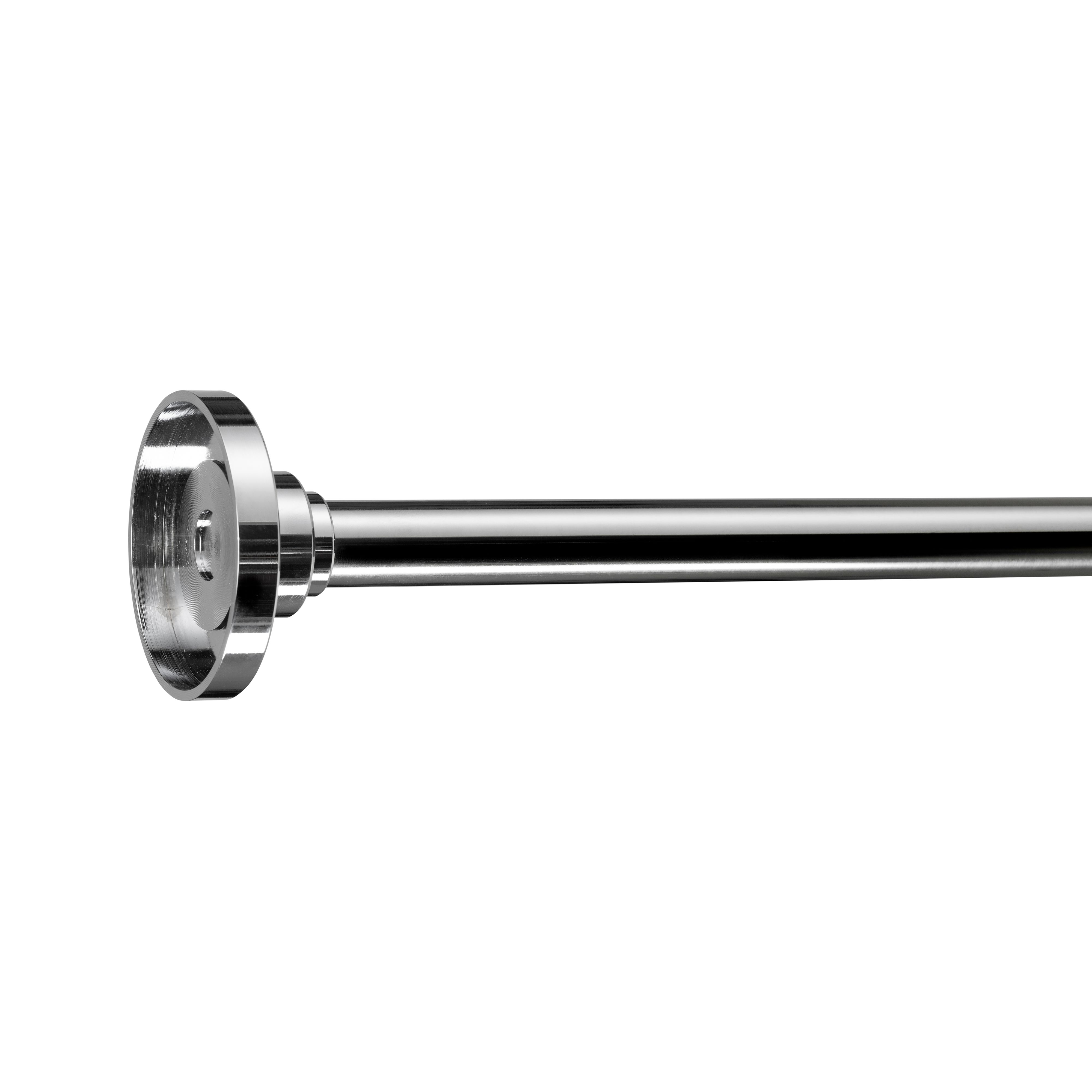 Croydex Flexi-Fix Polished Chrome effect Fixed Straight Shower curtain rod (L)230cm - 3