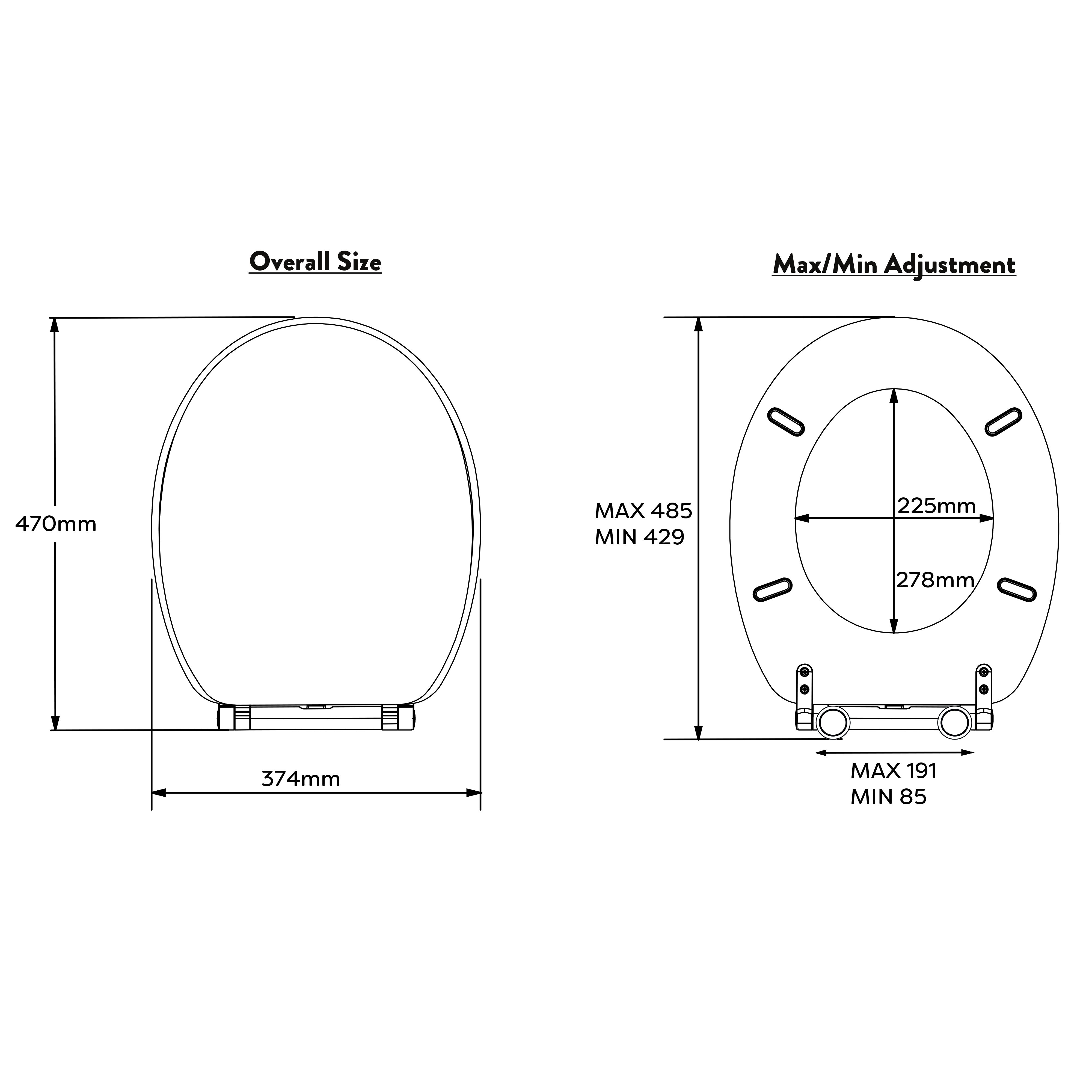 Croydex Flexi-Fix Walnut effect Standard Soft close Toilet seat