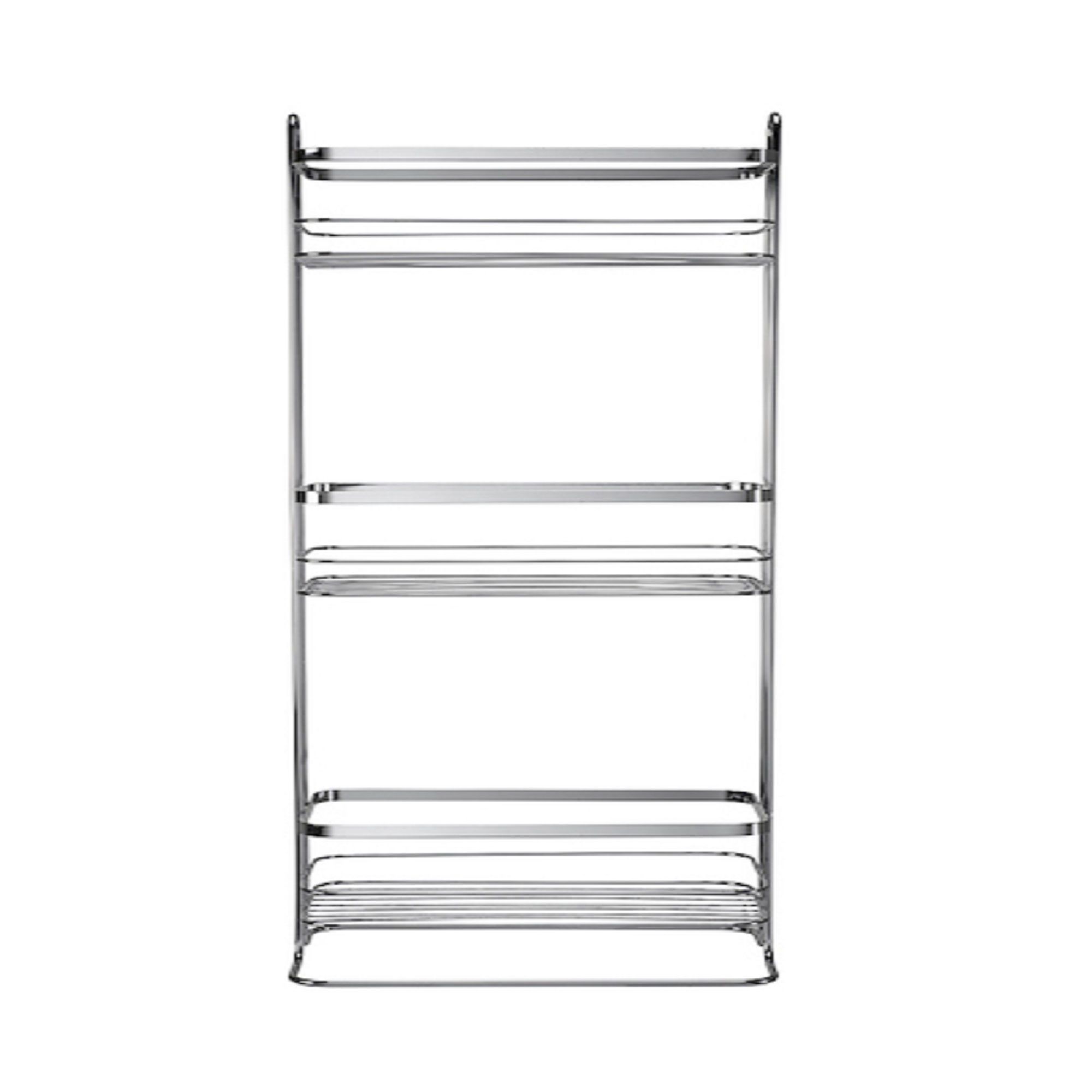 Croydex Free standing storage Steel Chrome effect Storage basket