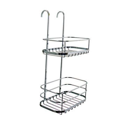 Croydex Grey Metal 2 compartments Shower caddy (W)21cm