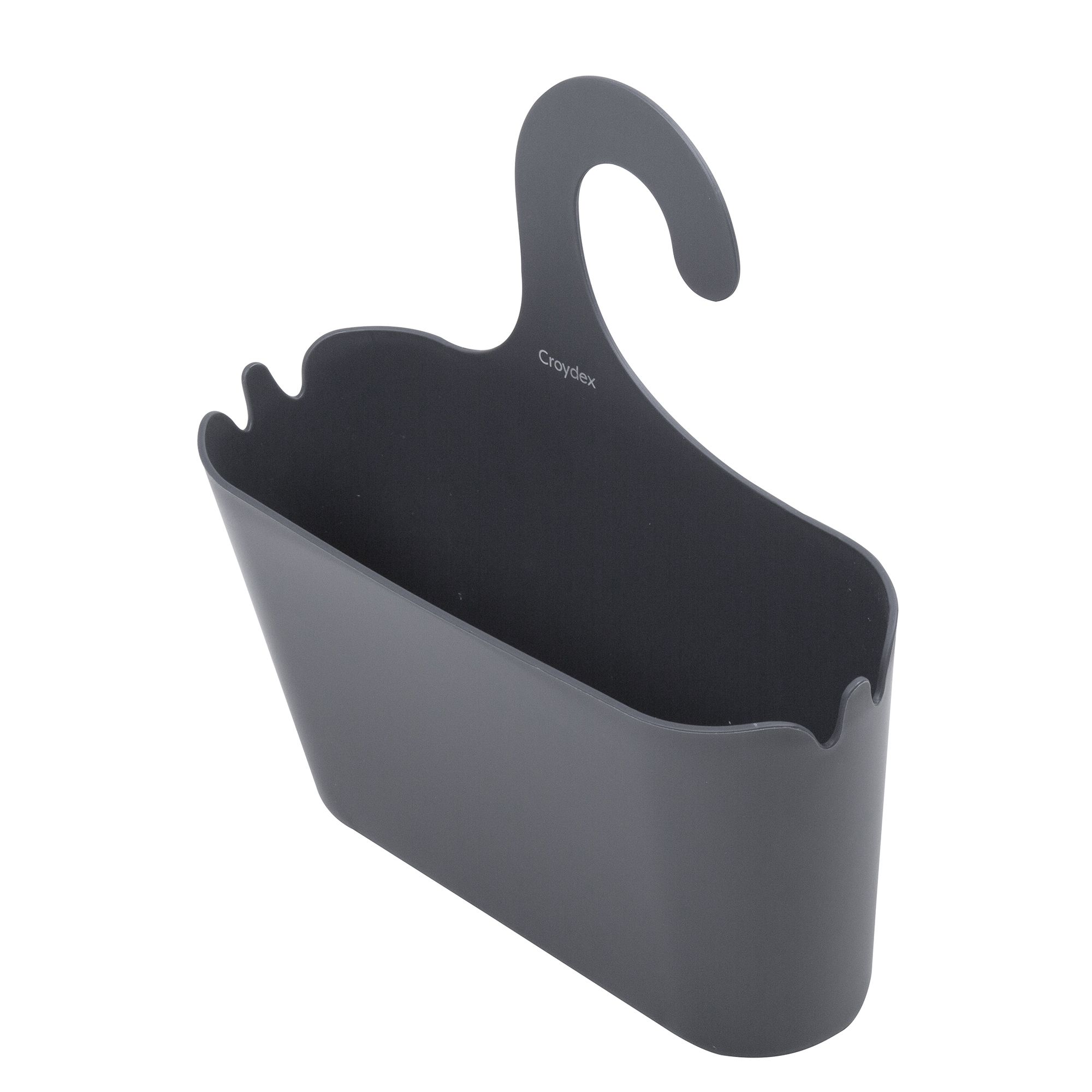 Croydex Grey Plastic 1 compartments Hook over shower caddy (W)26cm