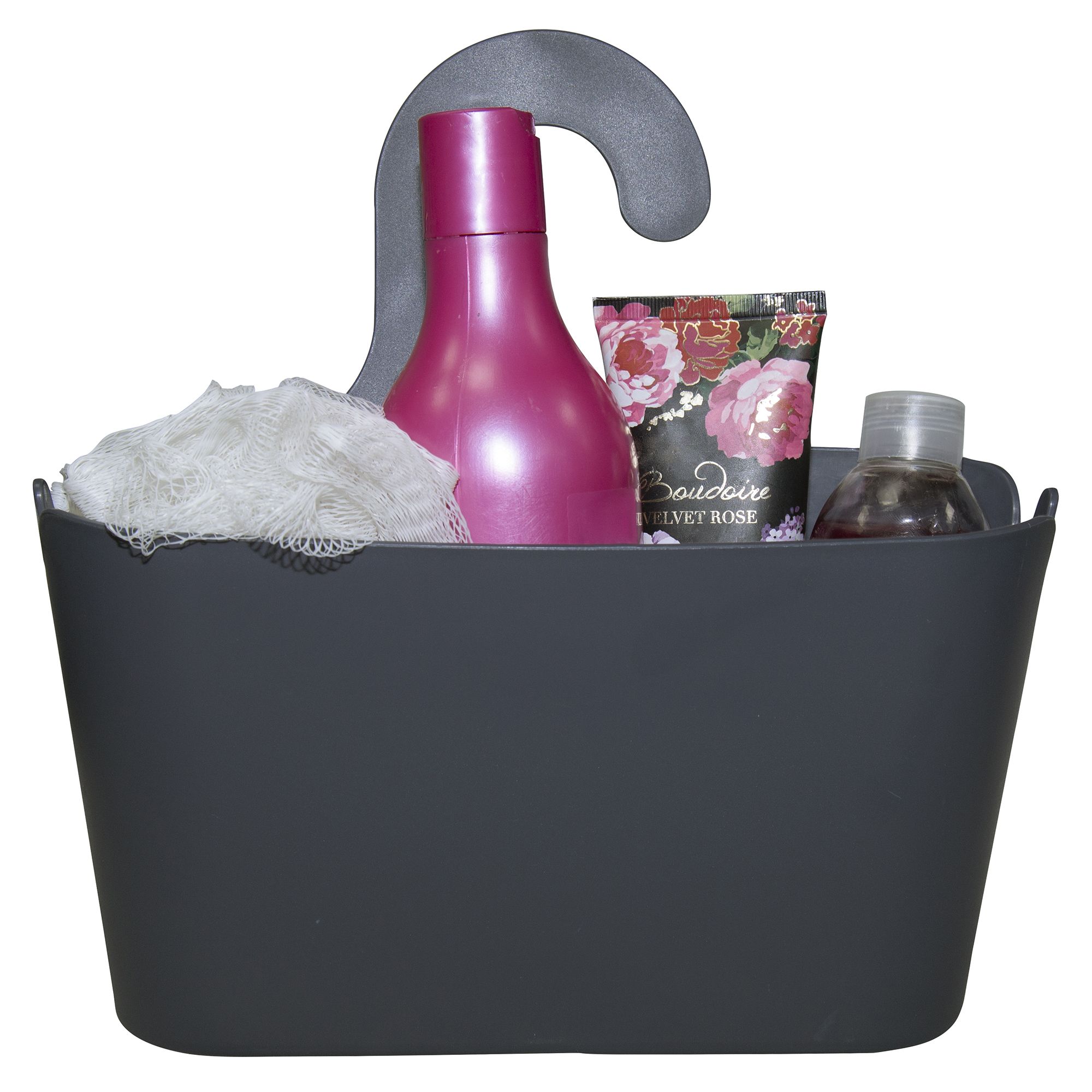 Croydex Grey Plastic 1 compartments Hook over shower caddy (W)26cm