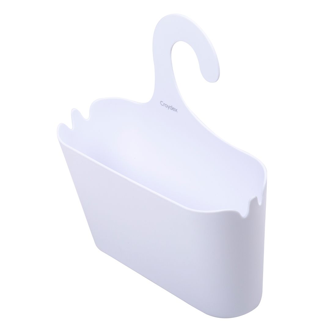 Croydex Hook over storage Plastic White Storage basket