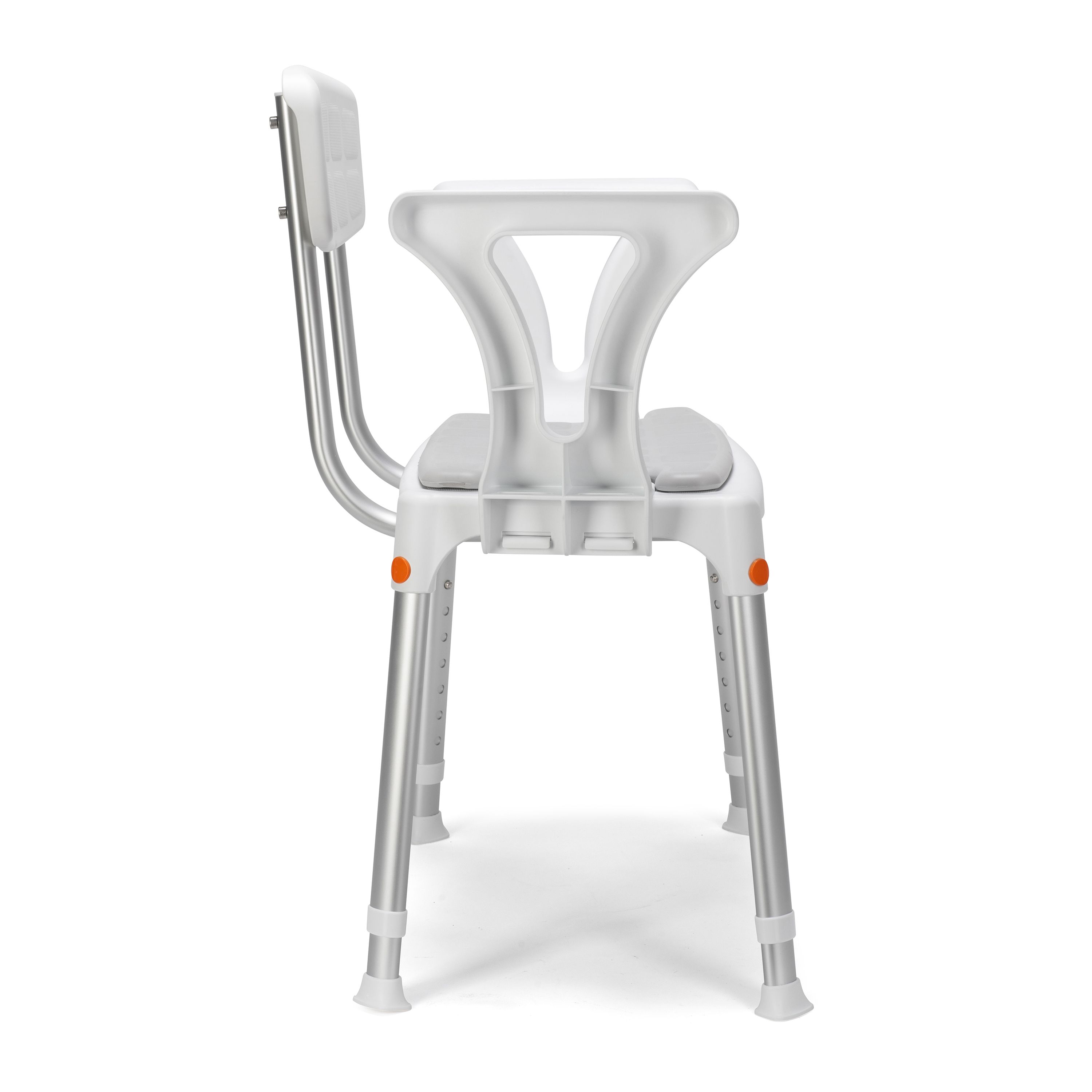 Croydex Inclusive White Aluminium & moulded plastic Freestanding Shower chair (H)900mm (W)615mm