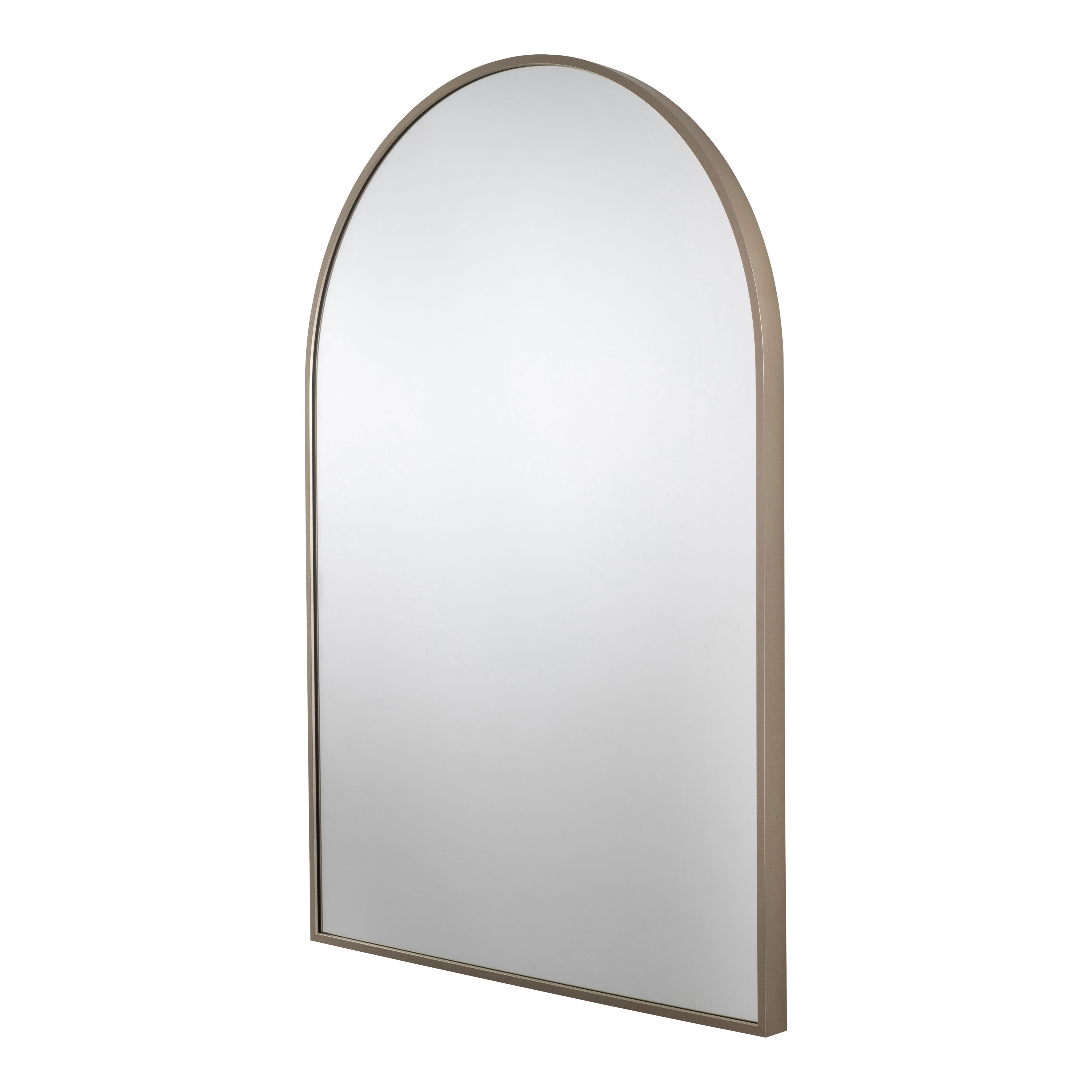 Croydex Matt Brass effect Arch Wall-mounted Bathroom Mirror (H)73cm (W)50cm