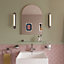 Croydex Matt Brass effect Arch Wall-mounted Bathroom Mirror (H)73cm (W)50cm