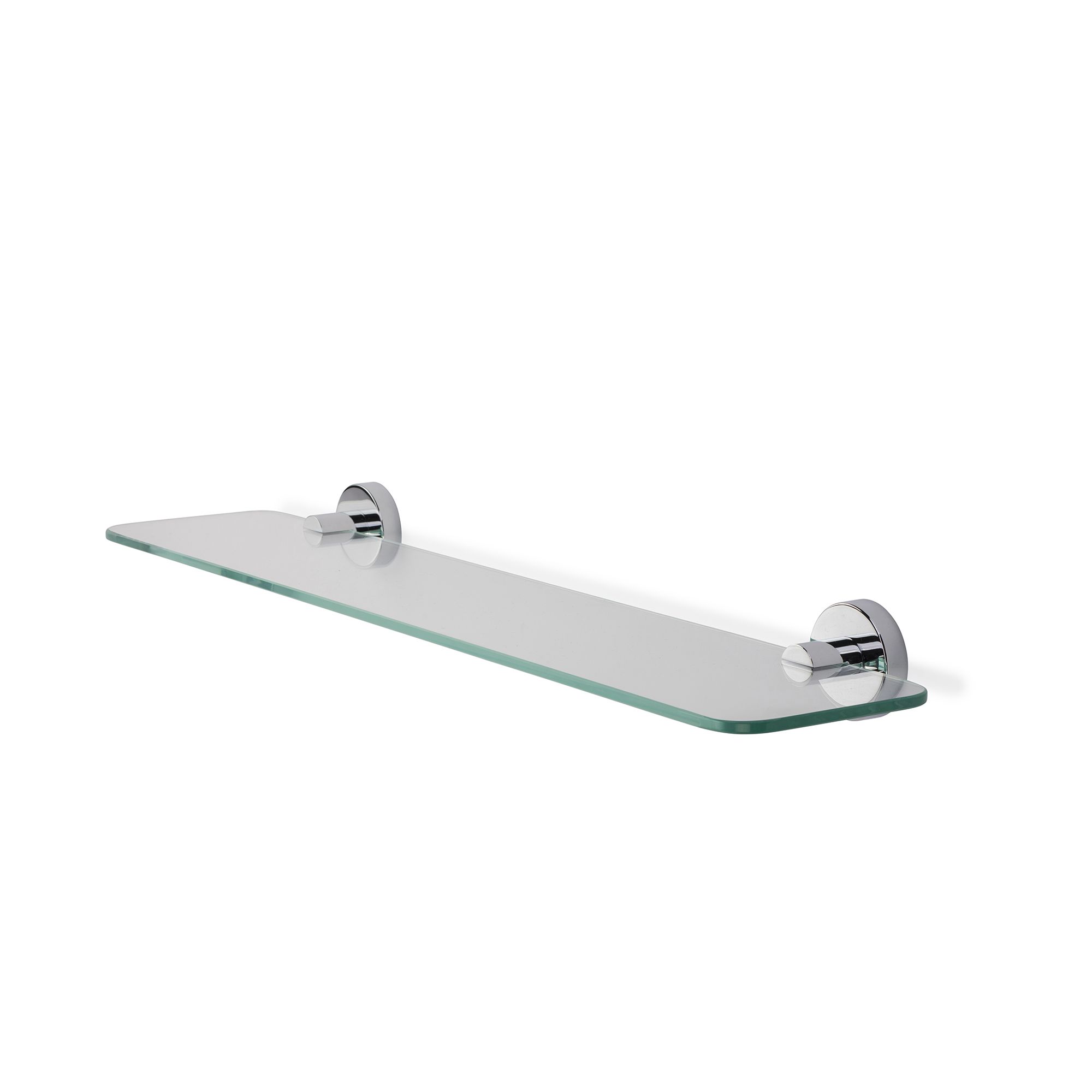 Chrome and glass bathroom deals wall shelves