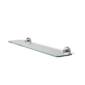 Croydex Metra Polished Chrome effect Wall-mounted Bathroom Shelf (D)13.4cm (H)5.4cm (L)59cm