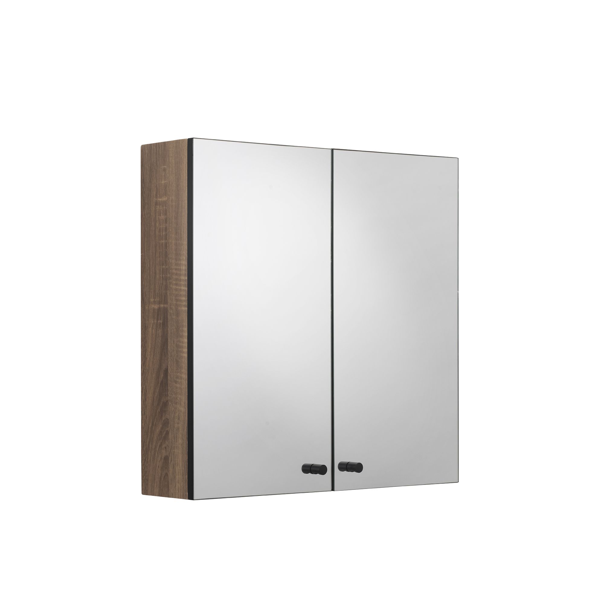Croydex Ontario Matt Brown Double Mirrored Cabinet