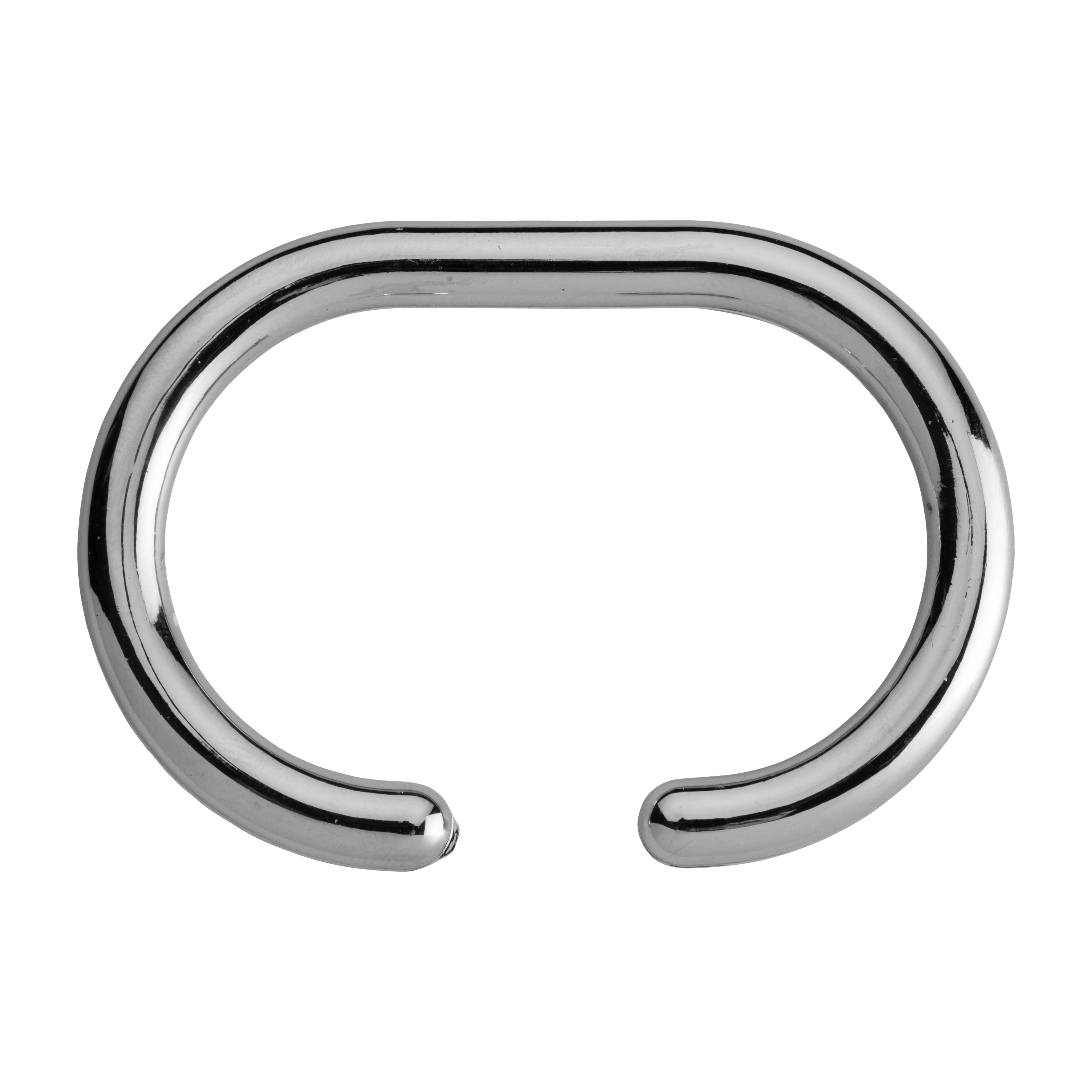 Croydex Plastic Chrome effect Shower ring, Pack of 12
