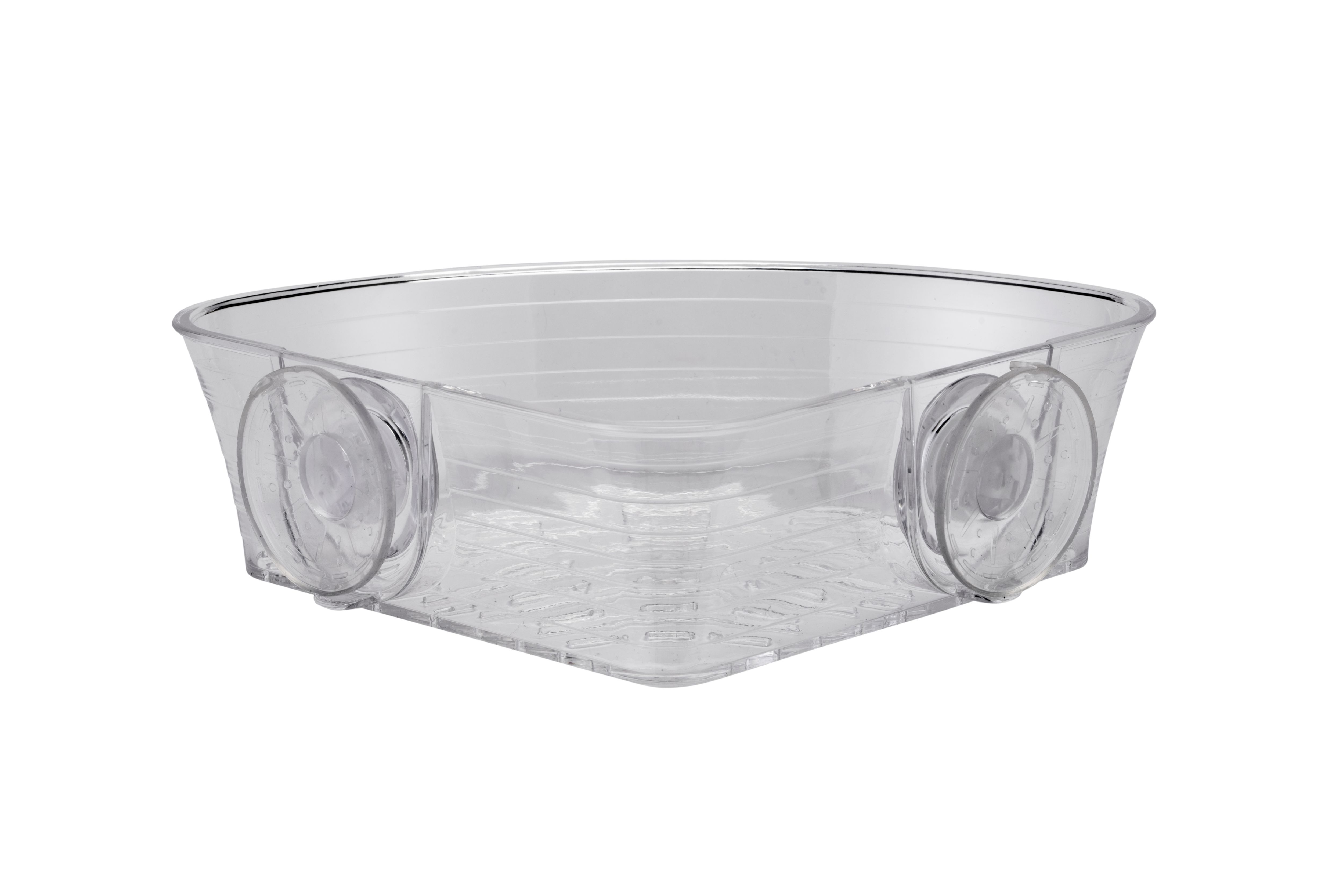 Croydex Press'n'Lock Plastic Small Corner basket