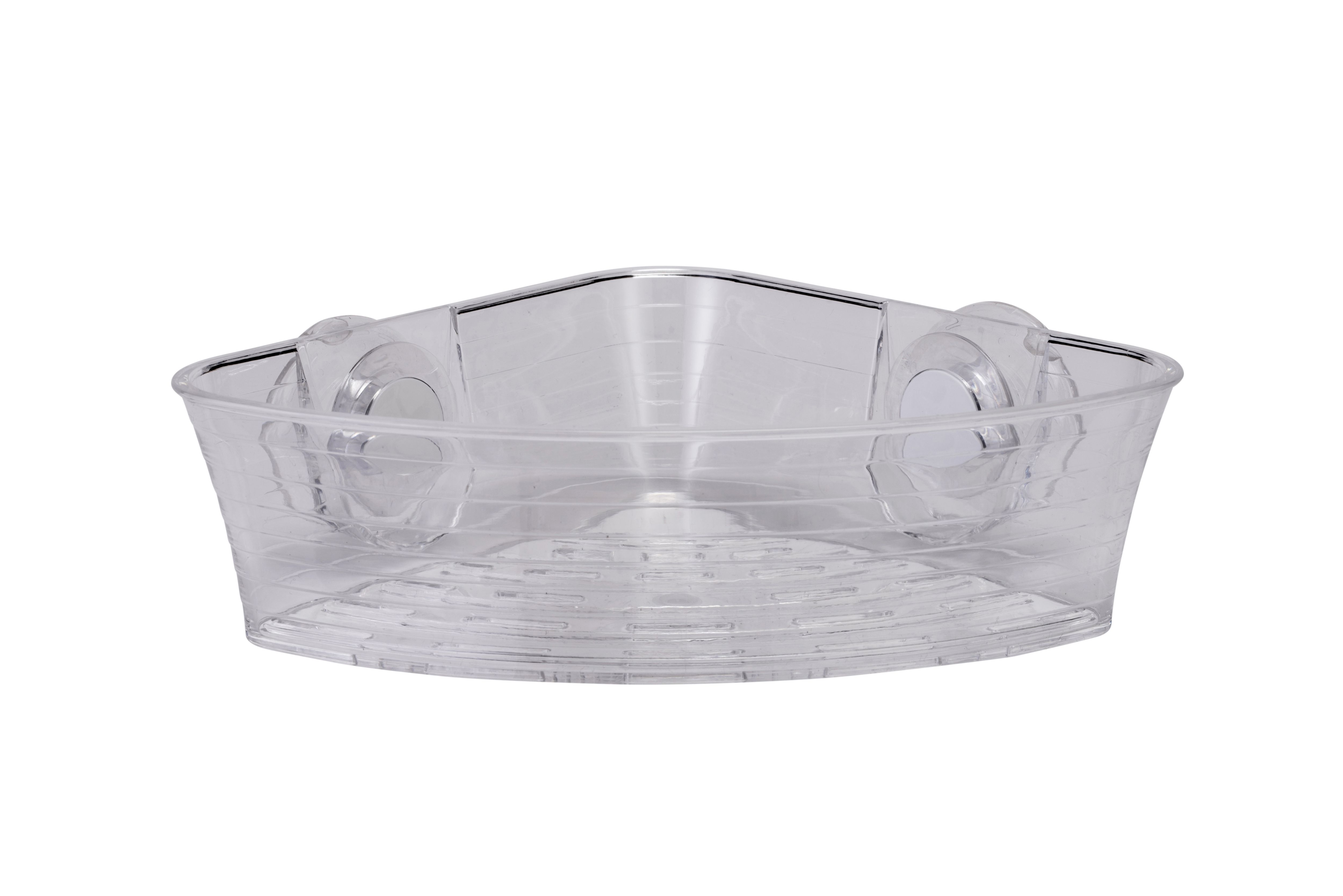 Croydex Press'n'Lock Plastic Small Corner basket