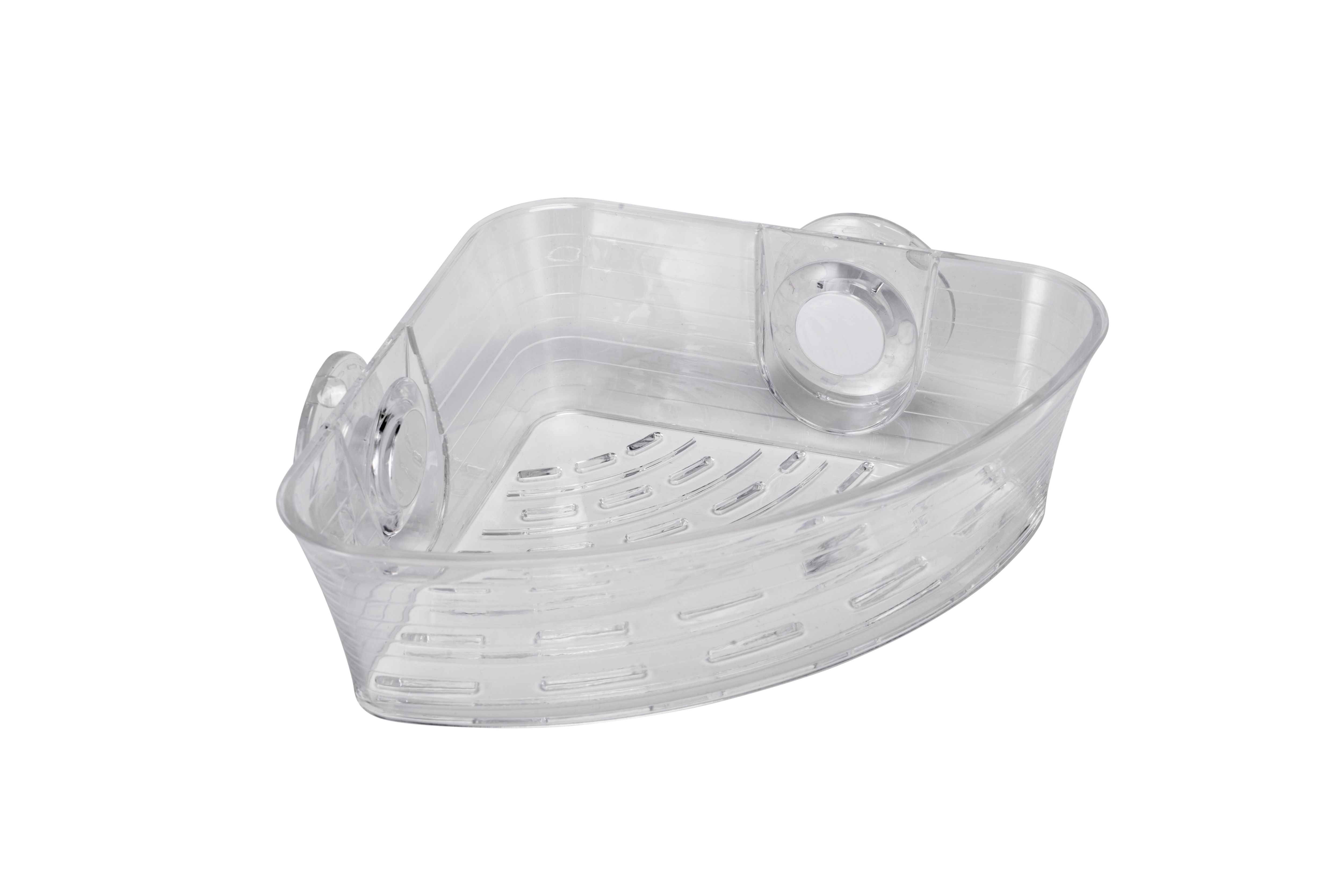 Croydex Press'n'Lock Plastic Small Corner basket