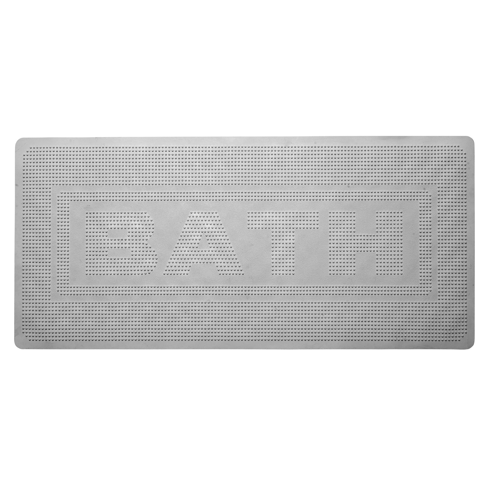 Croydex Rubagrip Grey Rectangular Bath mat (L)74cm (W)34cm - 3