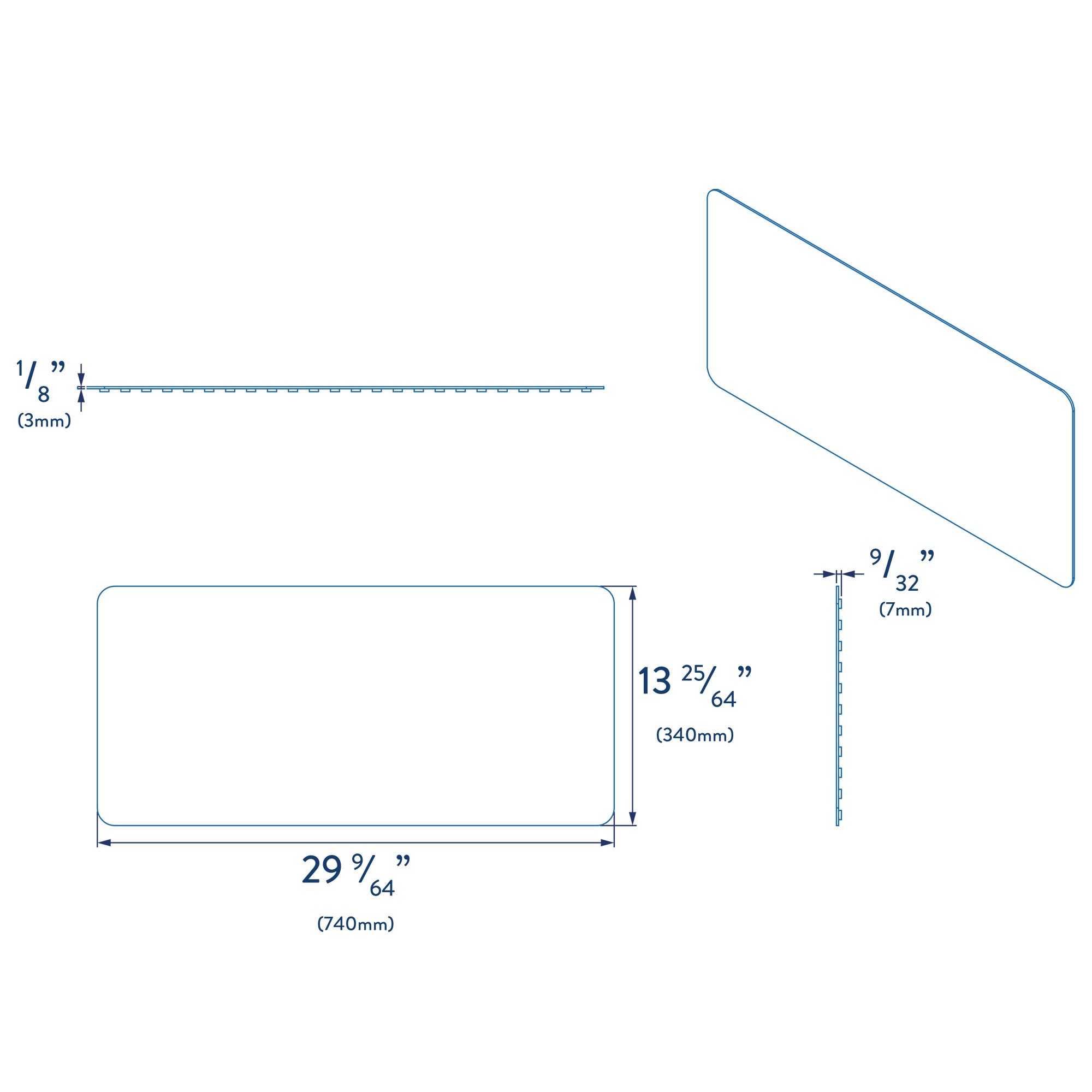 Croydex Rubagrip White Medium Rectangular Bath mat (L)74cm (W)34cm - 4