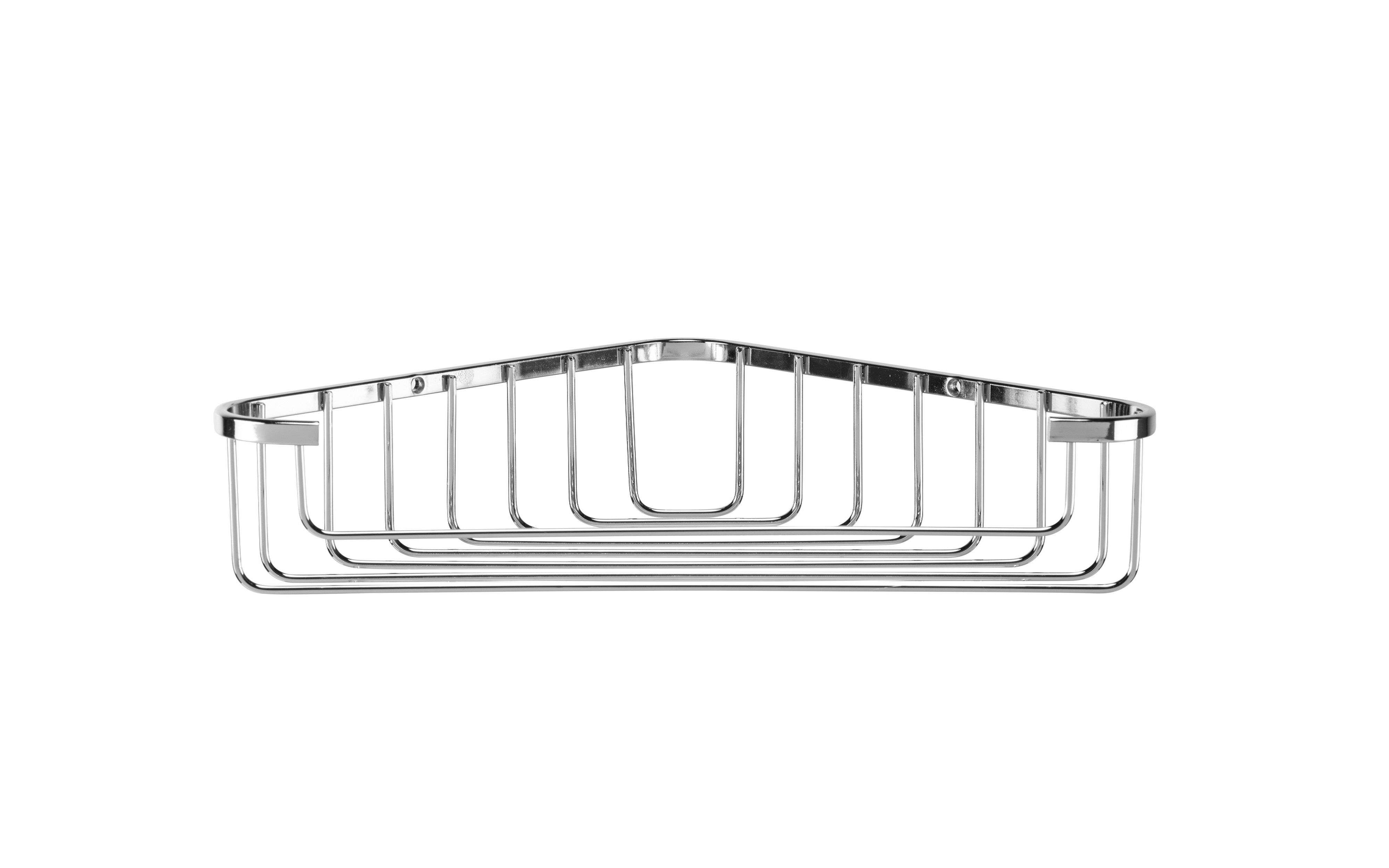Croydex Screw to wall storage Steel Chrome effect Corner basket - 3
