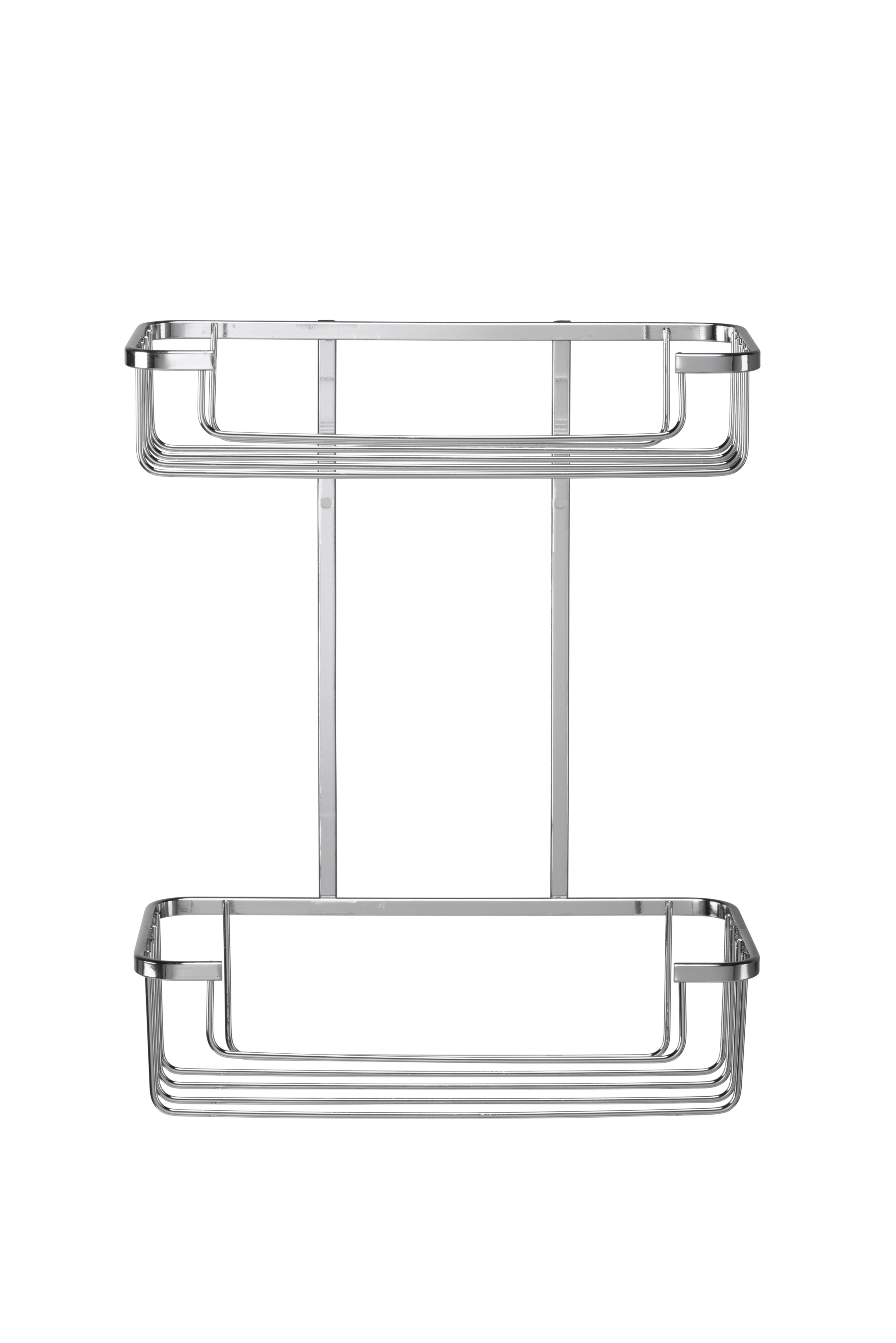 Croydex Screw to wall storage Steel Chrome effect Storage basket - 3