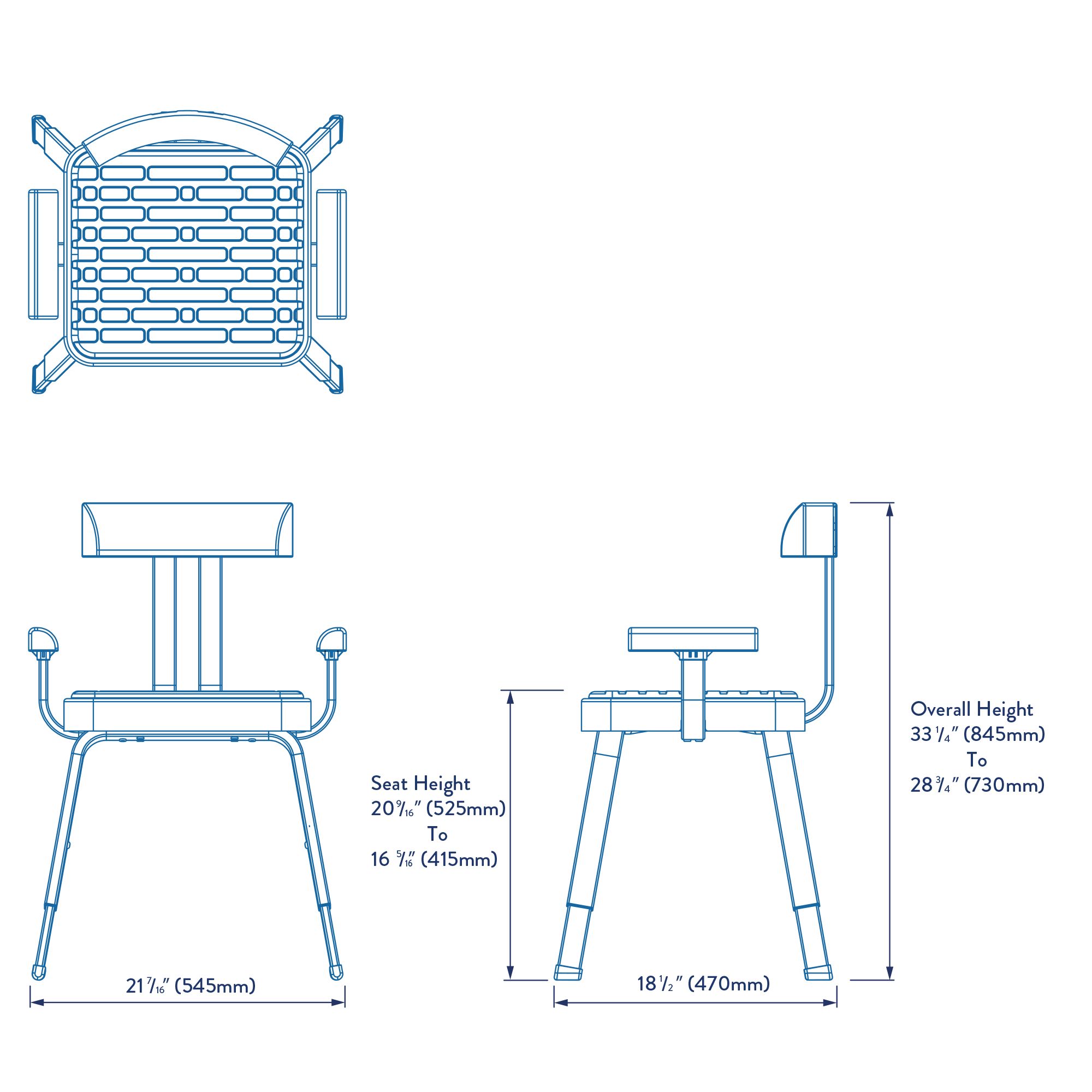 Croydex Serenity White Freestanding Shower chair (H)845mm (W)545mm - 4