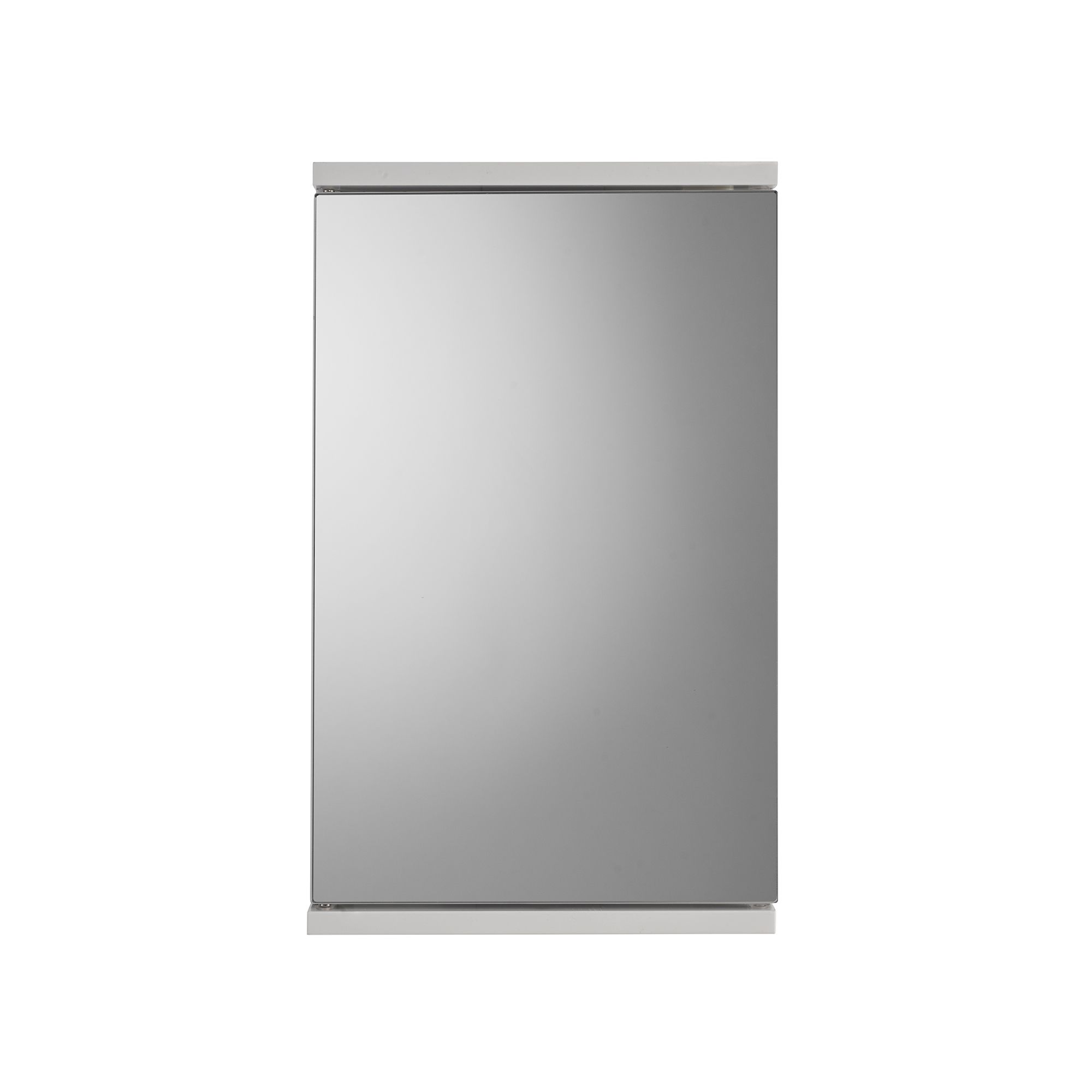 Croydex Simplicity Gloss White Single Mirrored Corner cabinet