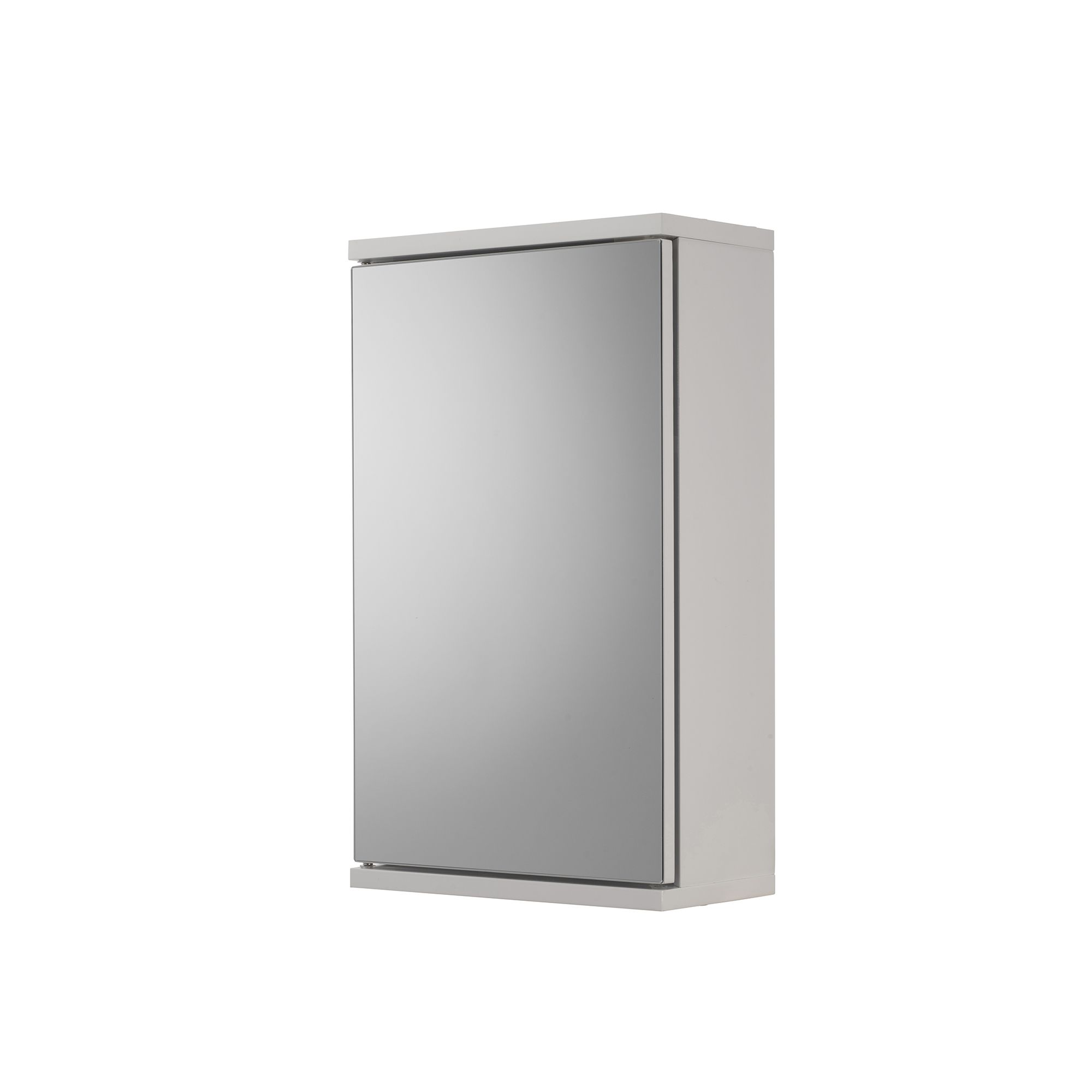 Croydex Simplicity Gloss White Wall-mounted Single Bathroom Corner cabinet (H) 500mm (W) 300mm