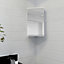 Croydex Simplicity Gloss White Wall-mounted Single Bathroom Corner cabinet (H)50cm (W)30cm