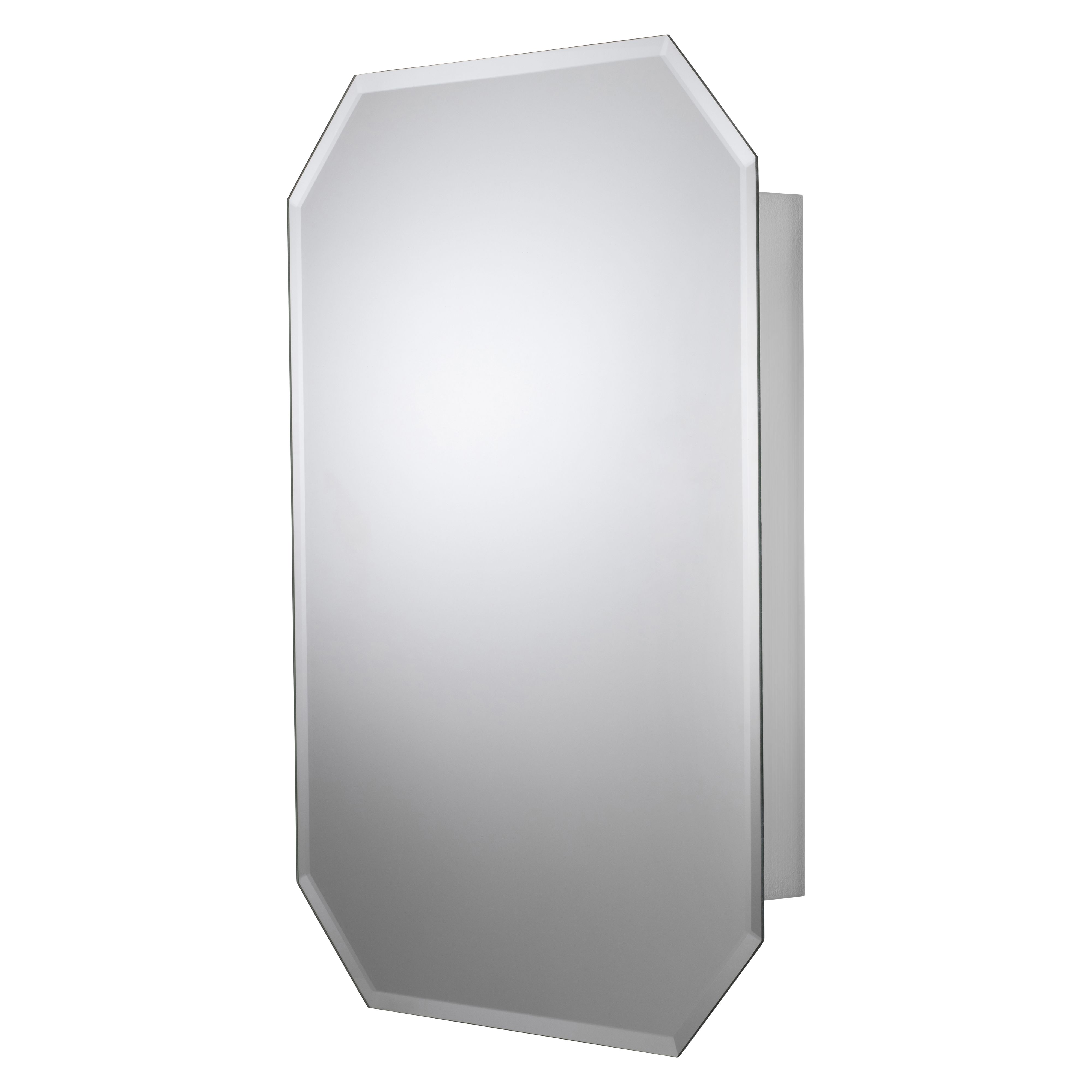 Croydex Single Bathroom Wall cabinet With Mirrored door (H)600mm (W)450mm