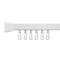 Croydex Slenderline White Extendable Shower curtain rod (L)180cm