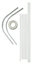 Croydex Slenderline White Extendable Shower curtain rod (L)180cm