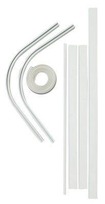 Croydex Slenderline White Extendable Shower curtain rod (L)180cm