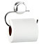 Croydex Stick'N'Lock Plus Chrome effect Wall-mounted Toilet roll holder (H)110mm (W)25mm
