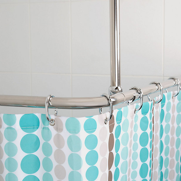 Croydex Superline Rectangular Shower, Diy Rectangular Shower Curtain Rod
