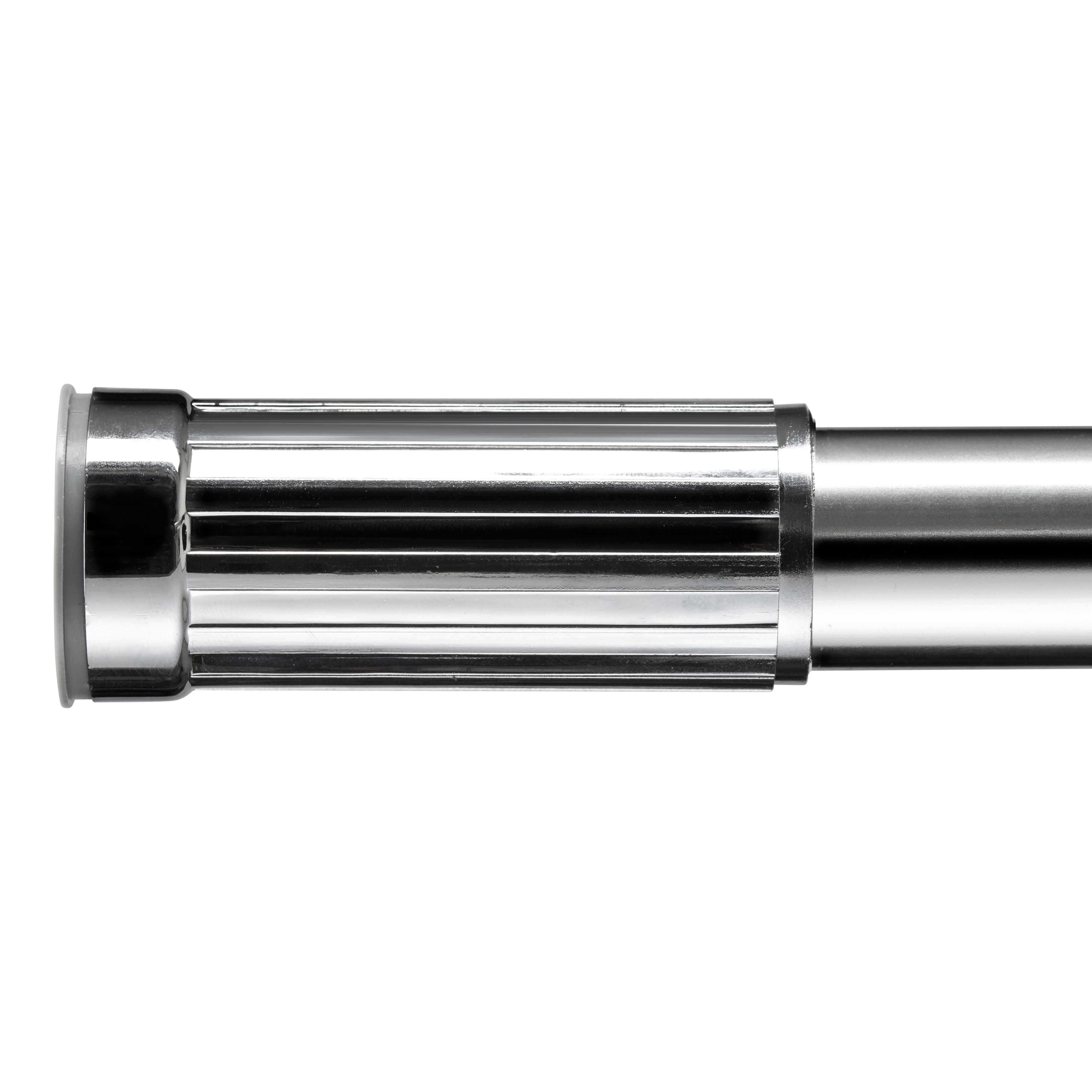 Croydex Tension Chrome effect Extendable Straight Shower curtain rod (L)260cm