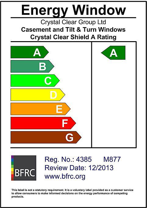 Crystal 1P Clear Glazed White uPVC Top hung Casement window, (H)1040mm (W)610mm