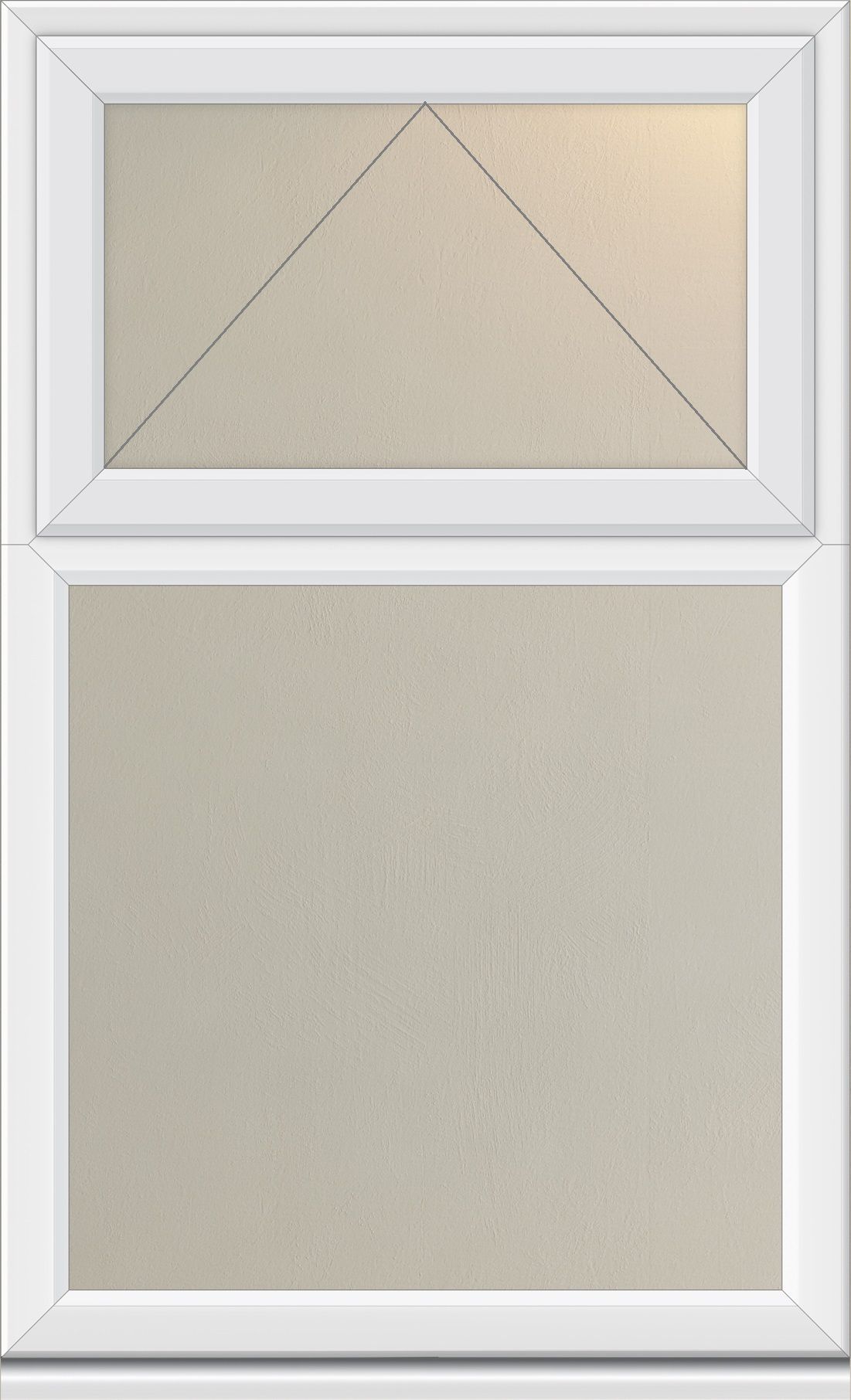 Crystal 1P Clear Glazed White uPVC Top hung Casement window, (H)1040mm (W)610mm