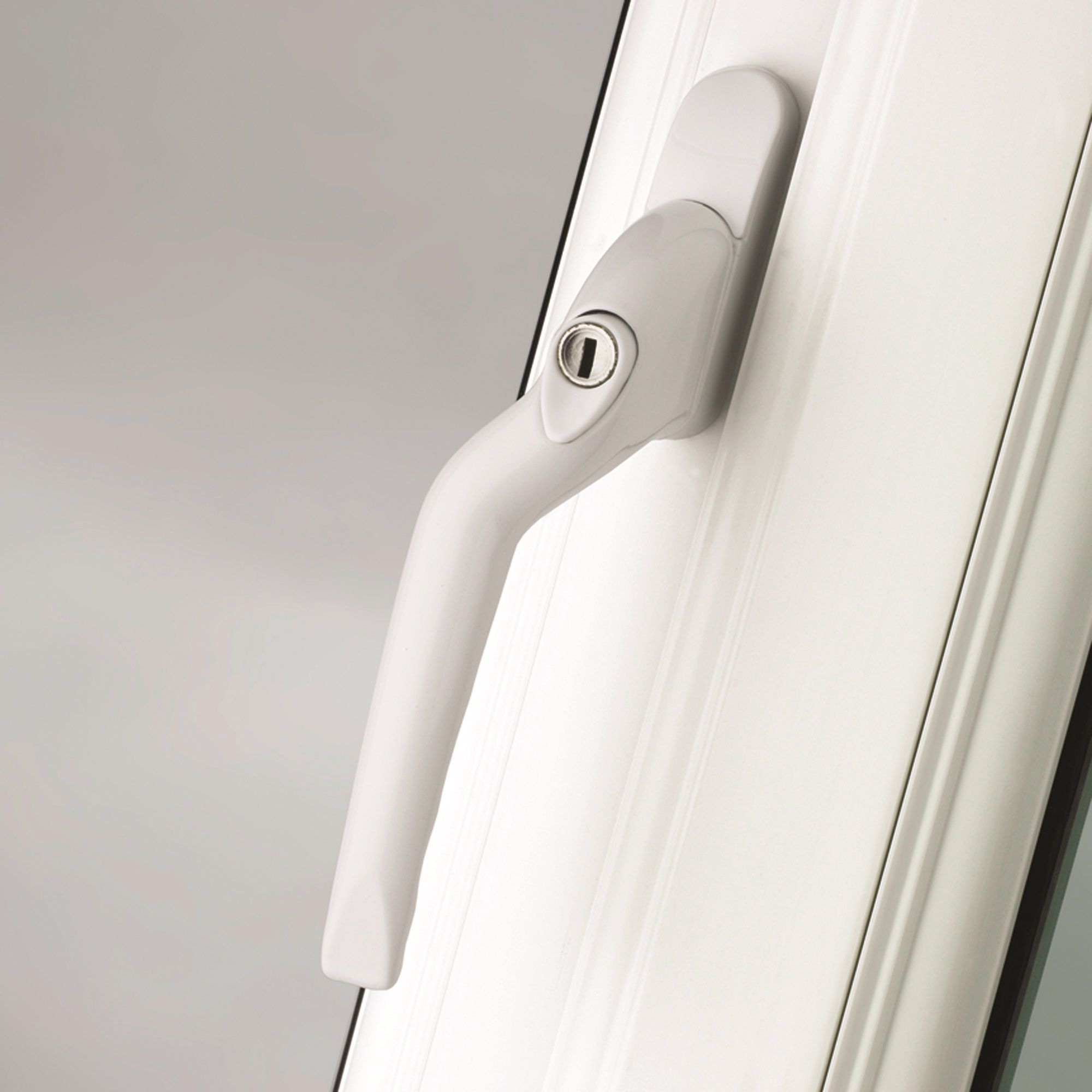 Crystal 1P Clear Glazed White uPVC Top hung Casement window, (H)1040mm (W)610mm