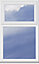 Crystal 1P Clear Glazed White uPVC Top hung Casement window, (H)1040mm (W)905mm