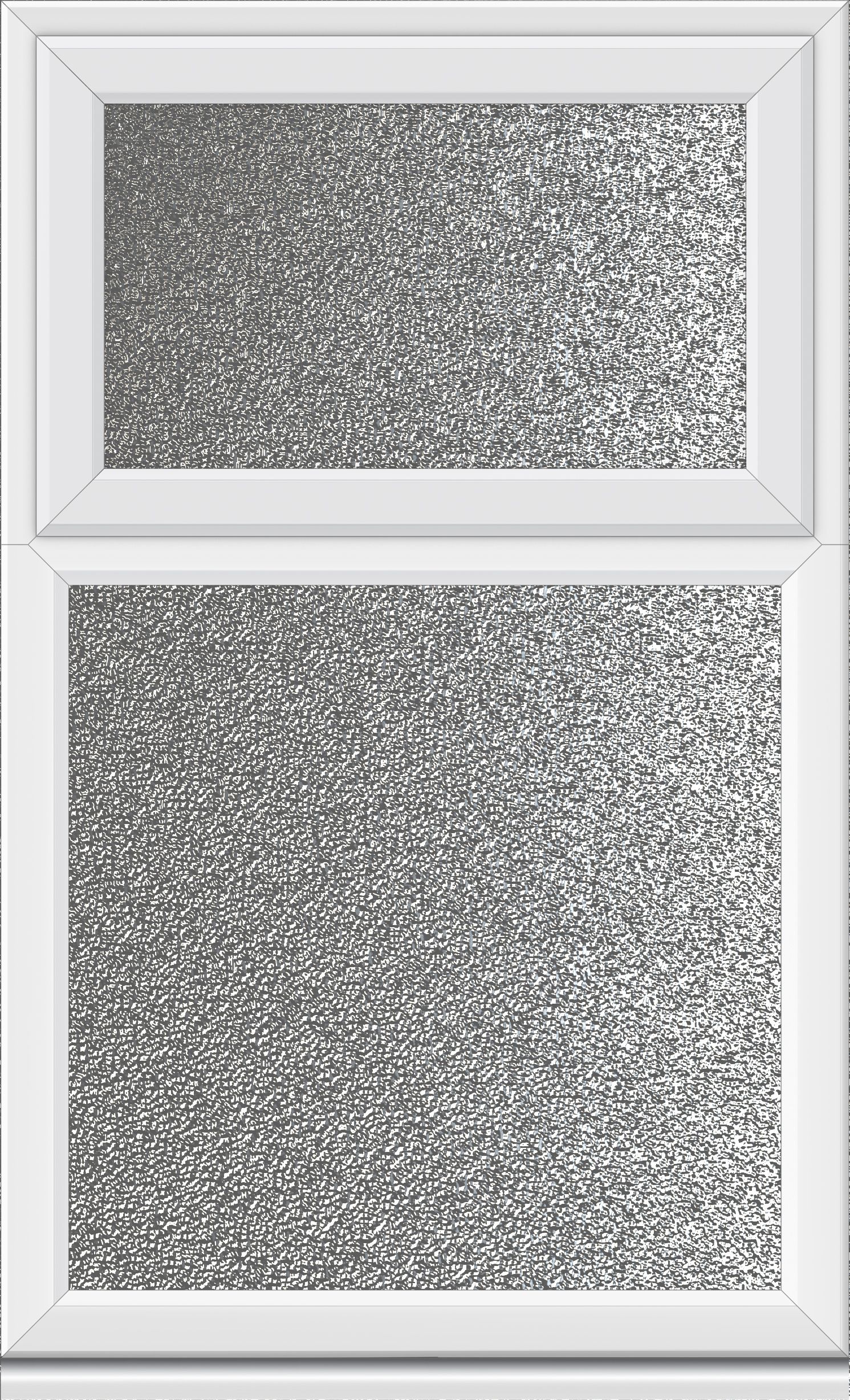 Crystal 1P Obscured Glazed White uPVC Top hung Casement window, (H)1040mm (W)905mm