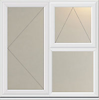 Crystal Clear Double glazed White uPVC Left-handed Side & top hung Casement window, (H)1190mm (W)1190mm