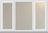 Crystal Clear Double glazed White uPVC LH & RH Side hung Casement window, (H)1190mm (W)1770mm