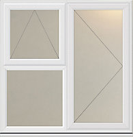 Crystal Clear Double glazed White uPVC Right-handed Side & top hung Casement window, (H)1190mm (W)1190mm