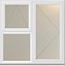 Crystal Clear Double glazed White uPVC Right-handed Side & top hung Casement window, (H)1190mm (W)1190mm
