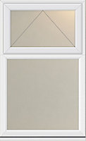 Crystal Clear Double glazed White uPVC Top hung Casement window, (H)1190mm (W)1040mm