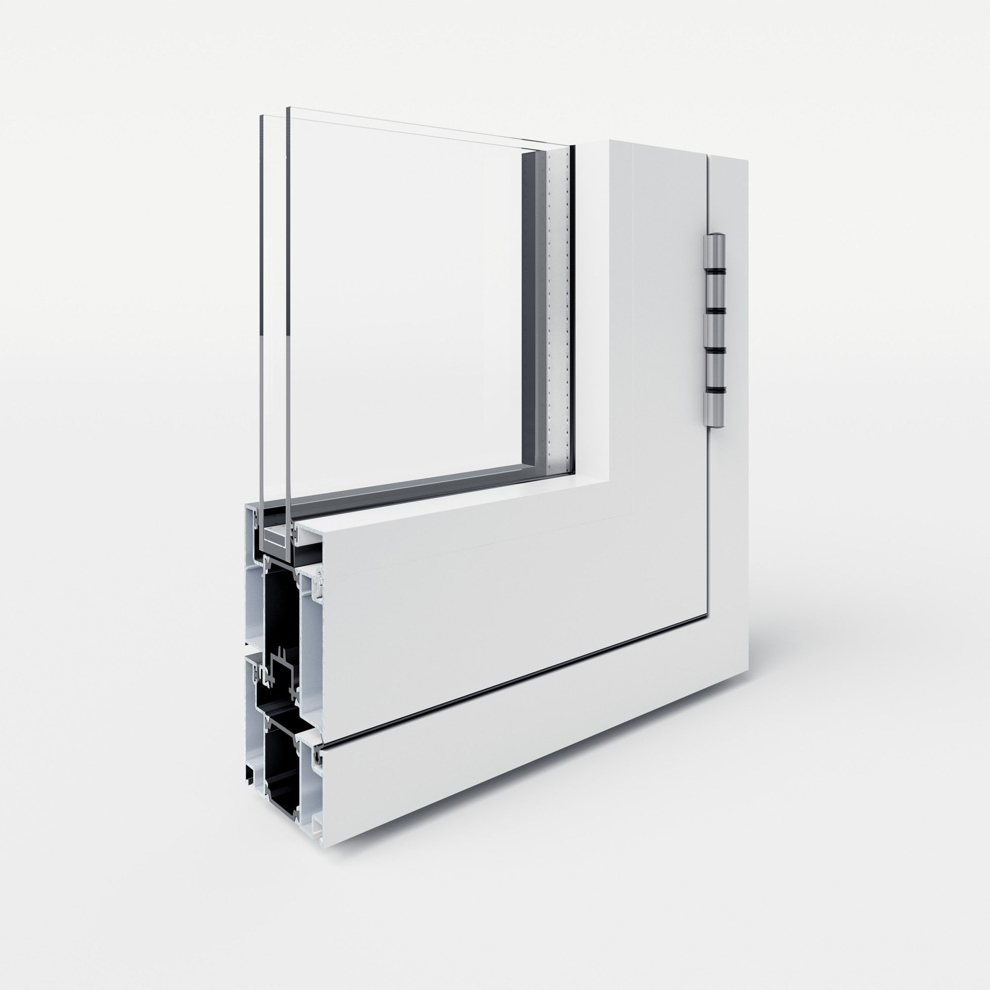 Crystal Clear Glazed Anthracite Aluminium Fixed Window, (H)2104mm (W)1000mm