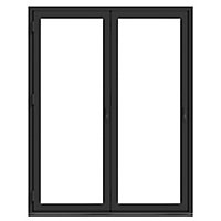 Crystal Clear Glazed Grey Aluminium External 1 Folding Bi-folding door, (H)2090mm (W)1790mm