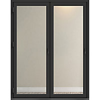Crystal Clear Glazed Grey Aluminium External 1 Folding Bi-folding door, (H)2090mm (W)1790mm