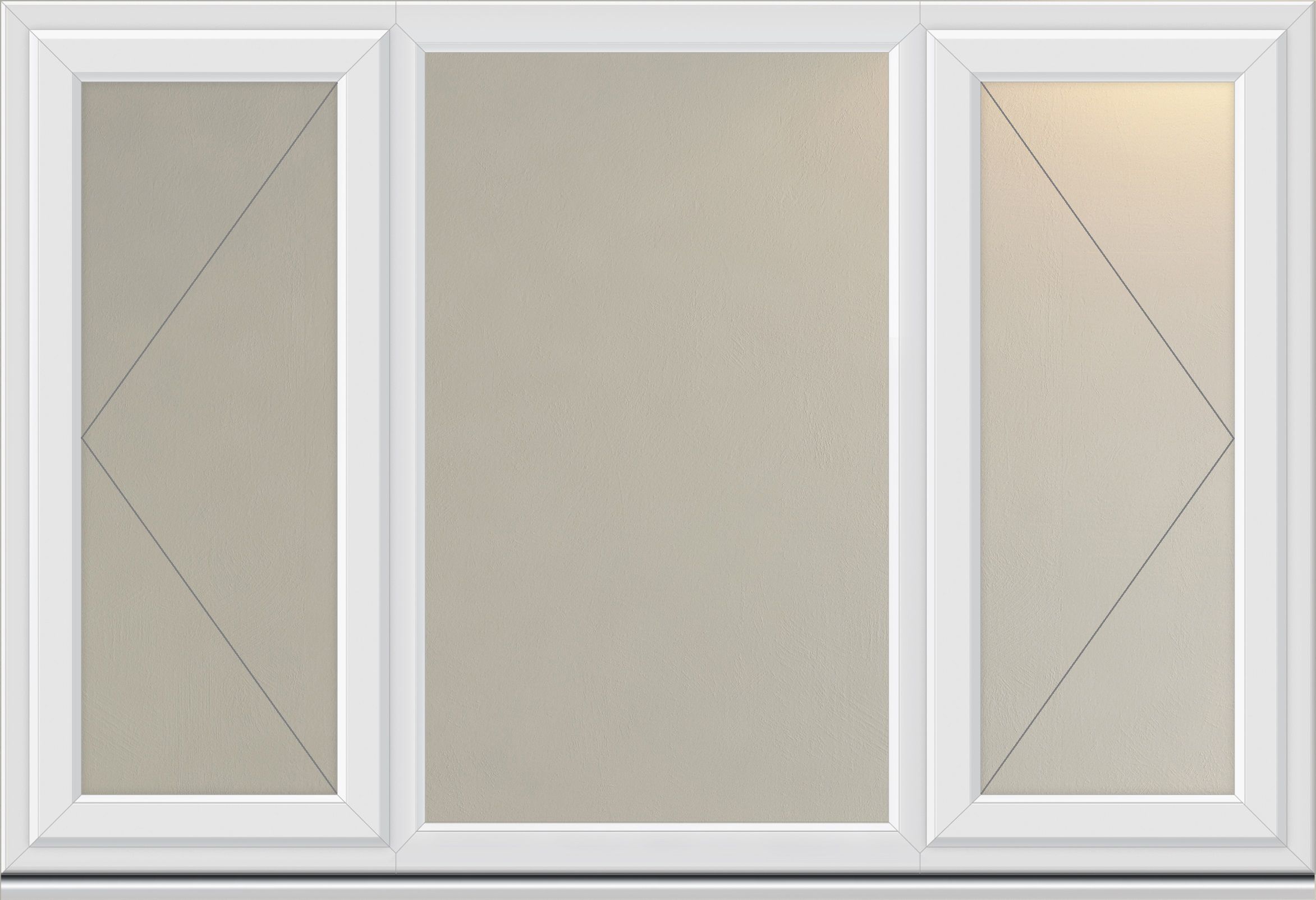 Crystal Clear Glazed uPVC Casement window, (H)1040mm (W)1770mm