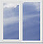 Crystal Clear Glazed White uPVC Left-handed Side hung Casement window, (H)1190mm (W)1240mm