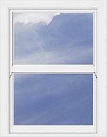Crystal Clear Glazed White uPVC Tilt & turn right Sash window, (H)1490mm (W)890mm