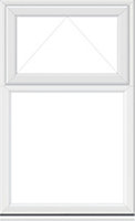 Crystal Clear Glazed White uPVC Top hung Casement window, (H)1040mm (W)905mm