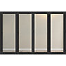 Crystal Glazed Grey Aluminium External 1 Bi-folding door, (H)2090mm (W)3990mm
